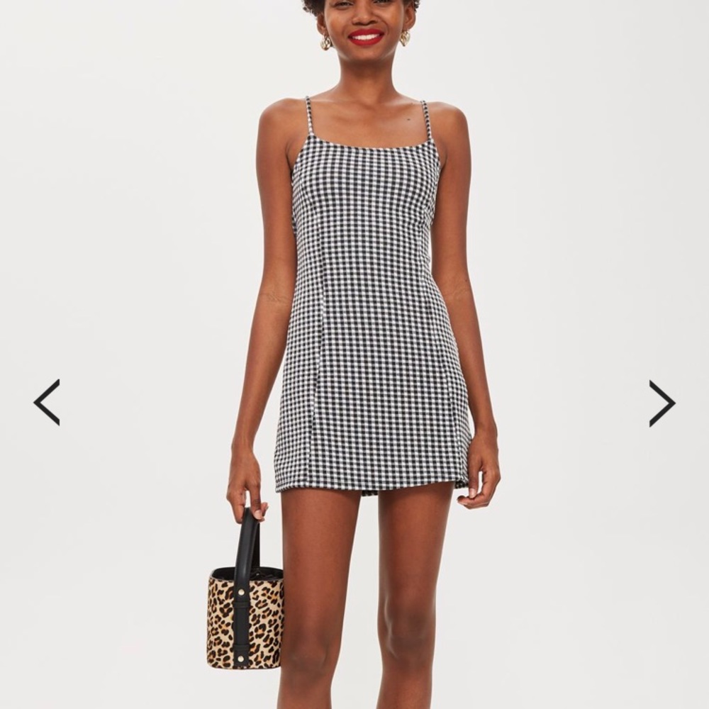 Topshop Gingham Dress